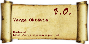 Varga Oktávia névjegykártya